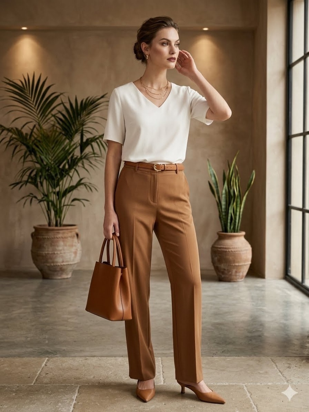 Babaton Randy Blouse White V-Neck Short Sleeve Crop Top Crepe Aritzia